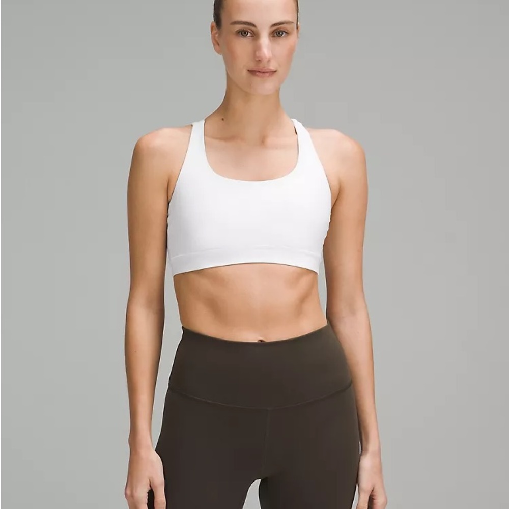 Lululemon Energy Bra, White Sports Bra, Size 4